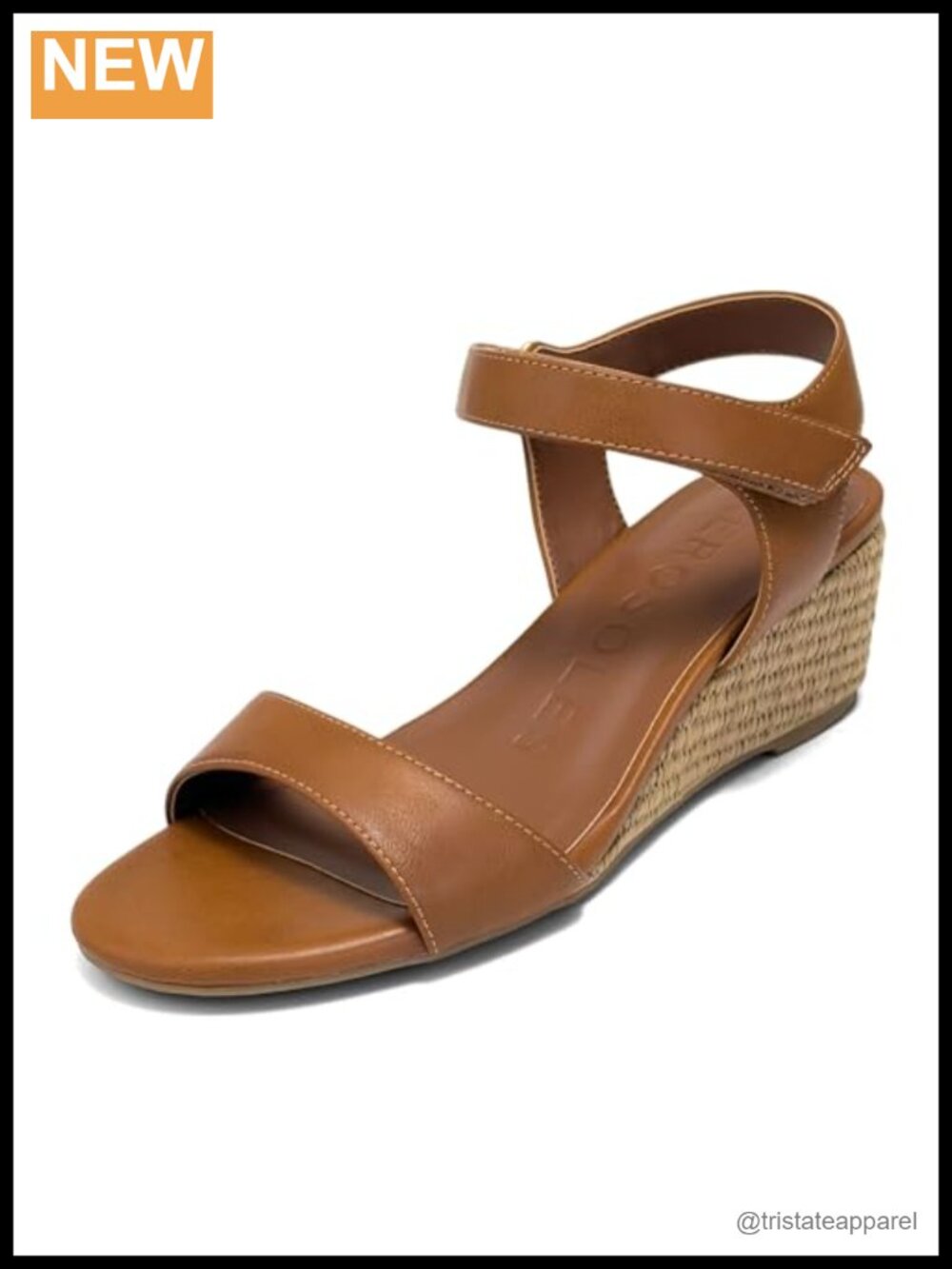 Wedge Sandal with OrthoLite Foam Insole and Adjustable Strap